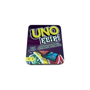 Mattel Games UNO Flip Tin Box Card Game - GDG37 - Open Box